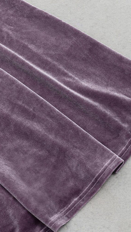 ONE SHOULDER CASHMERE LONG SLEEVE MIDI DRESS