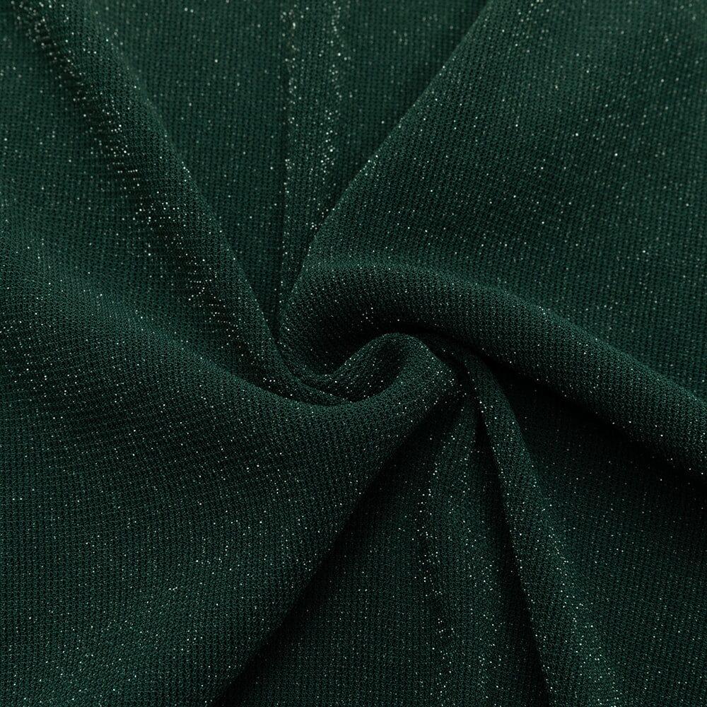 AIIZIE GREEN ONE-SHOULDER MESH MIDI DRESS - product image