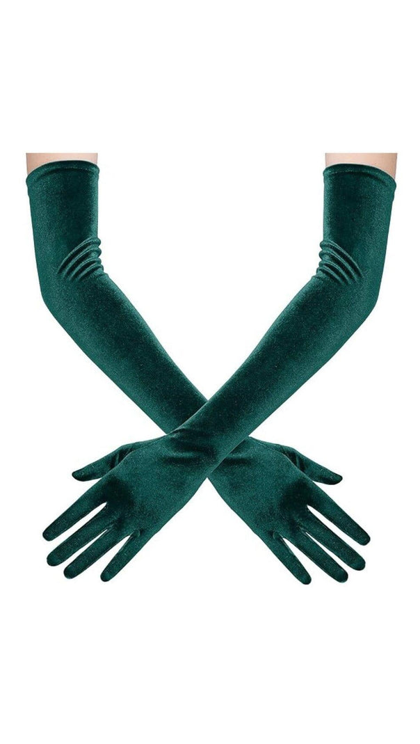 AIIZIE GREEN VELVET GLOVES - product image
