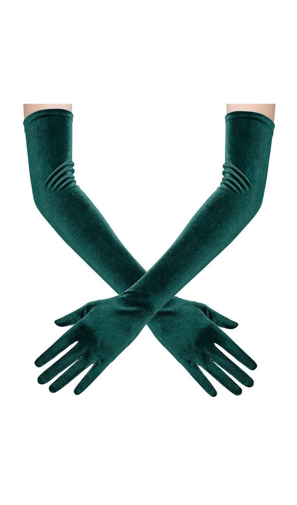AIIZIE GREEN VELVET GLOVES - product image