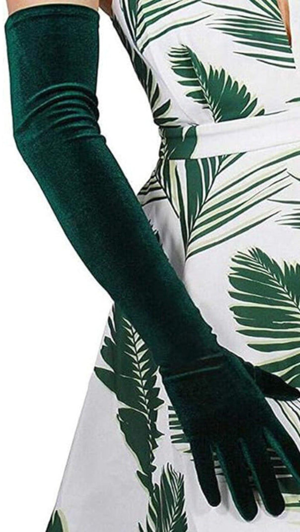 AIIZIE GREEN VELVET GLOVES - product image
