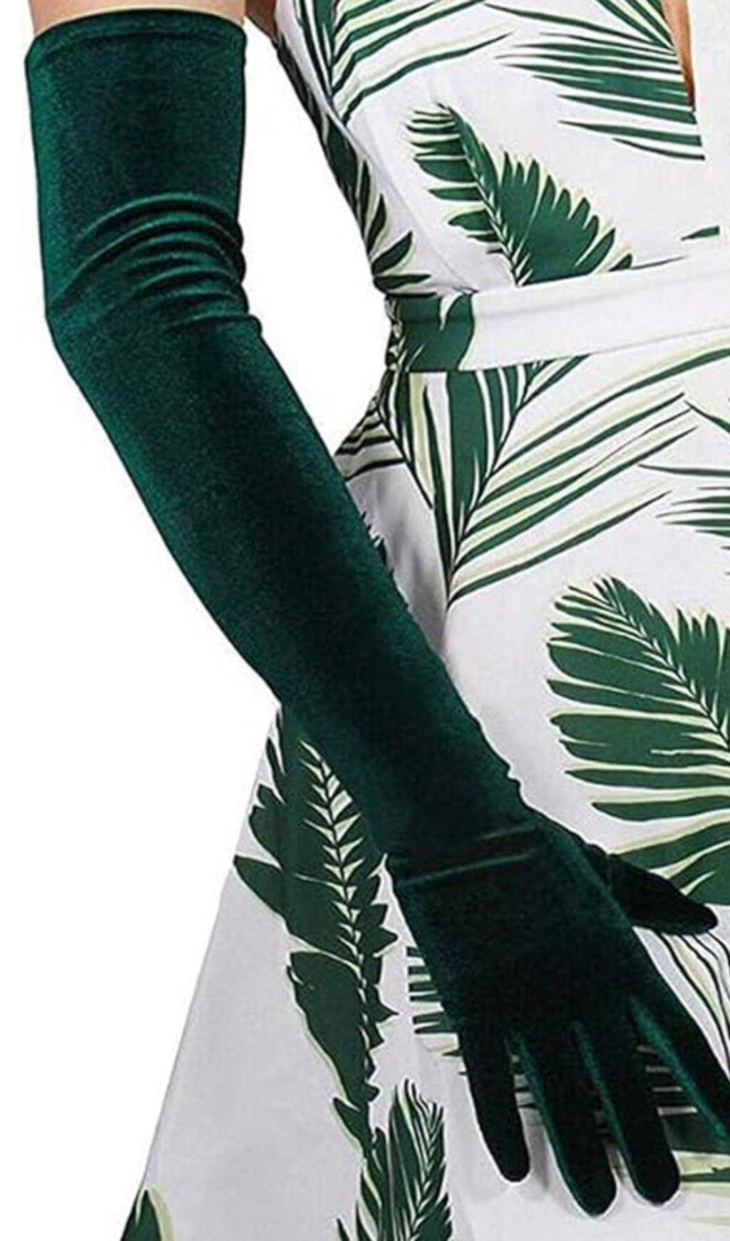 AIIZIE GREEN VELVET GLOVES - product image