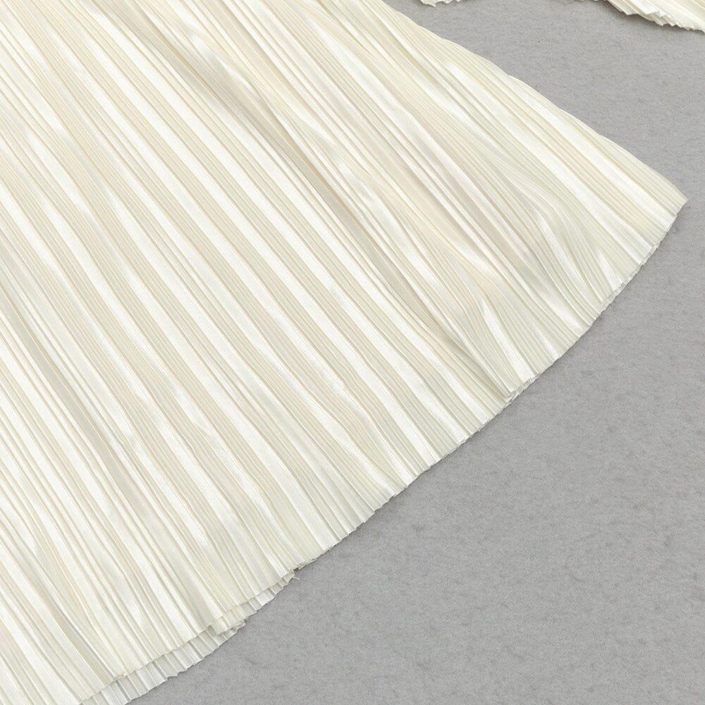 AIIZIE HALF TURTLENECK LOOSE LONG SLEEVE PLEATED MINI DRESS - product image