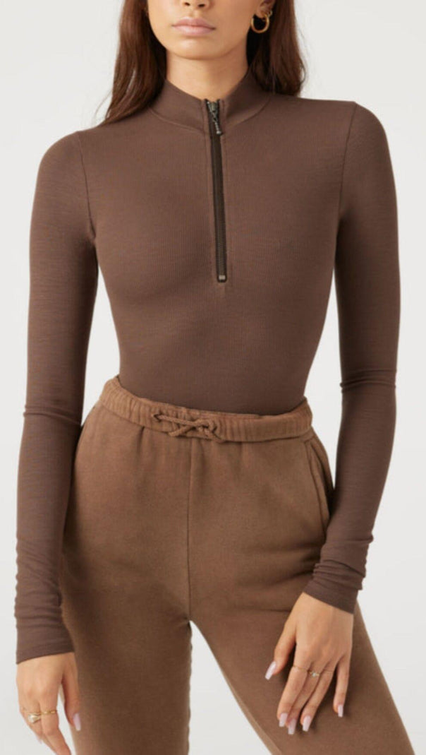 AIIZIE HALF ZIP MOCK NECK TOP - product image