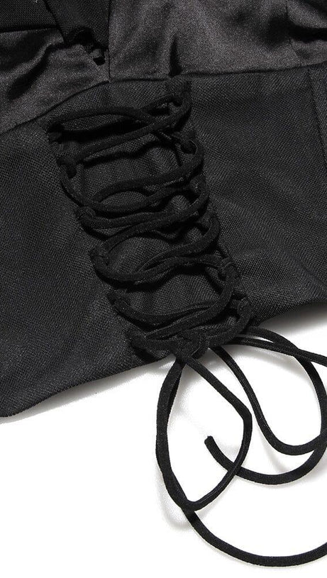 TOP CORSETTO CON HALTER NERO 