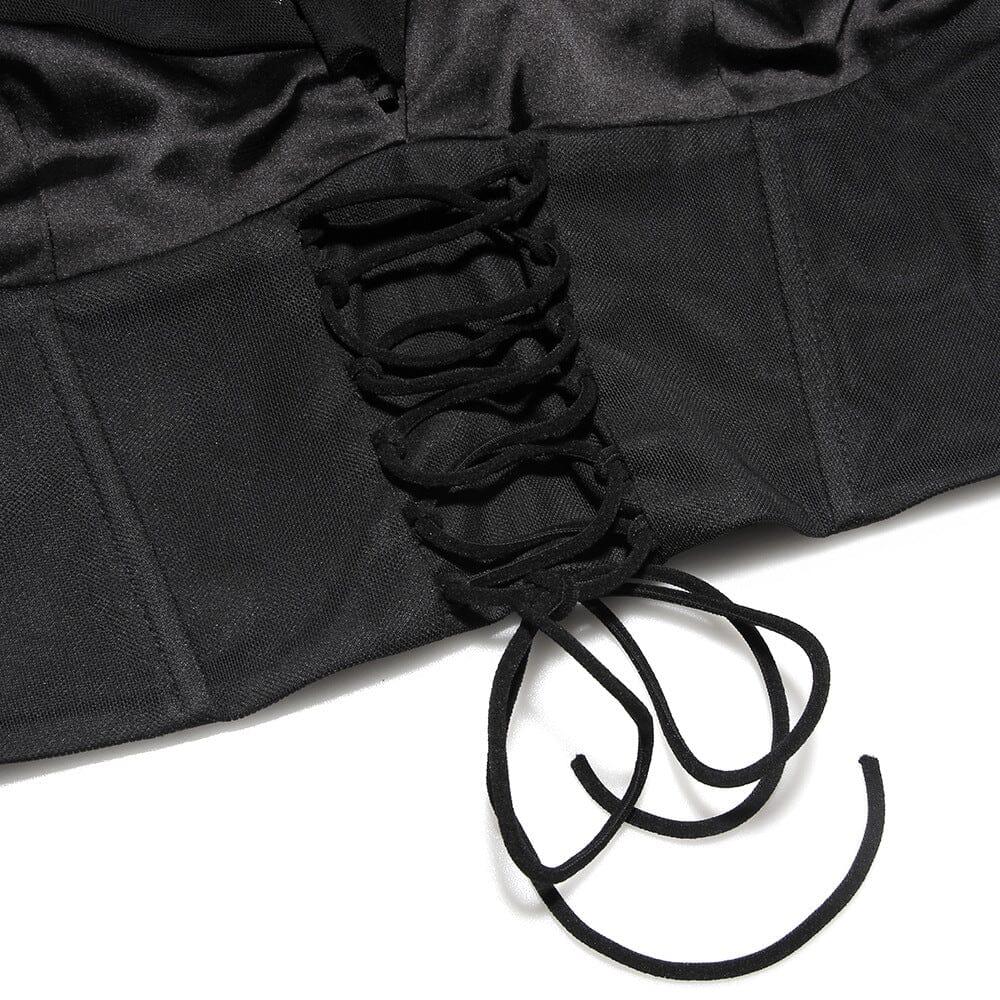 AIIZIE HALTER CORSET TOP IN BLACK - product image