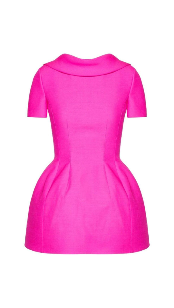 AIIZIE HOT PINK CREPE STRUCTURED MINI DRESS - product image