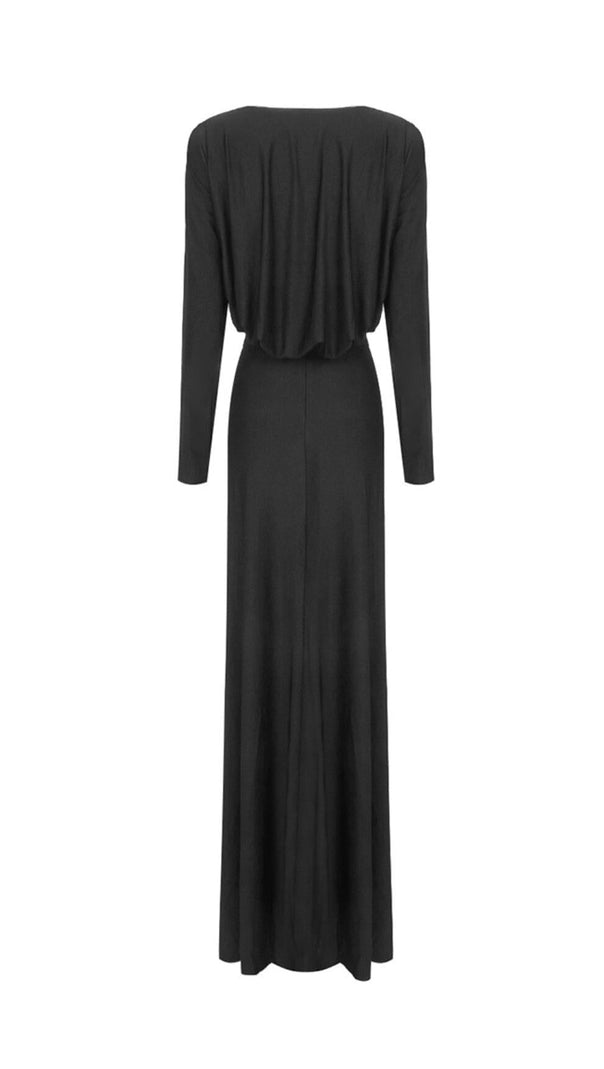 AIIZIE JERSEY CUT OUT MAXI DRESS IN BLACK - product image