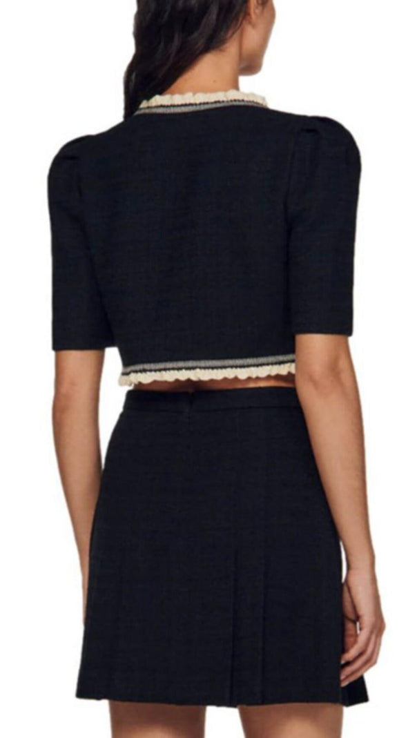 AIIZIE KATY TWEED CROPPED TOP - product image