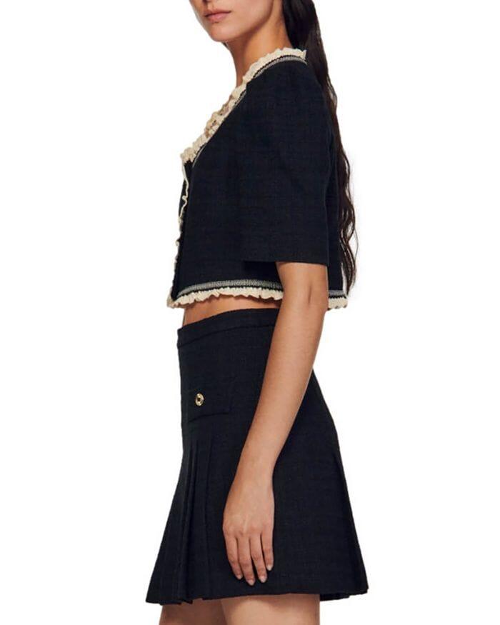 AIIZIE KATY TWEED CROPPED TOP - product image
