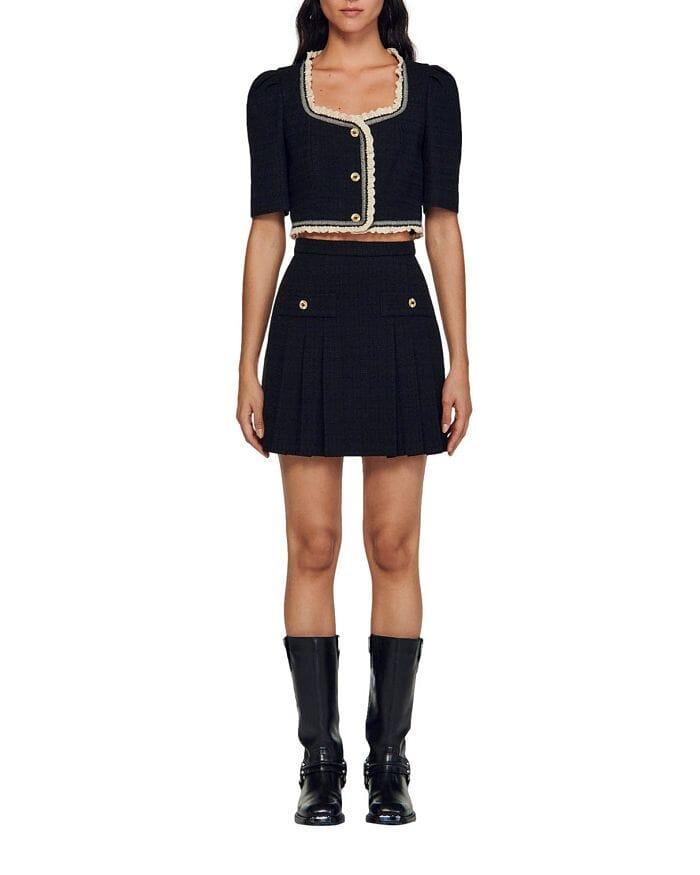 AIIZIE KATY TWEED CROPPED TOP - product image