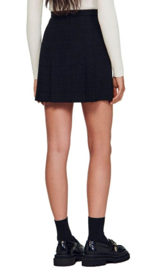 AIIZIE KATYNA TWEED PLEATED SKIRT - product image