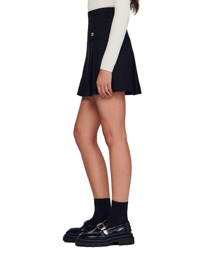 AIIZIE KATYNA TWEED PLEATED SKIRT - product image