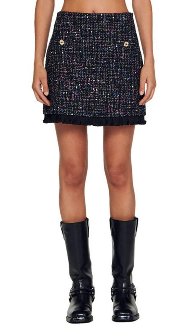 AIIZIE KEITHY RUFFLED TWEED SKIRT - product image