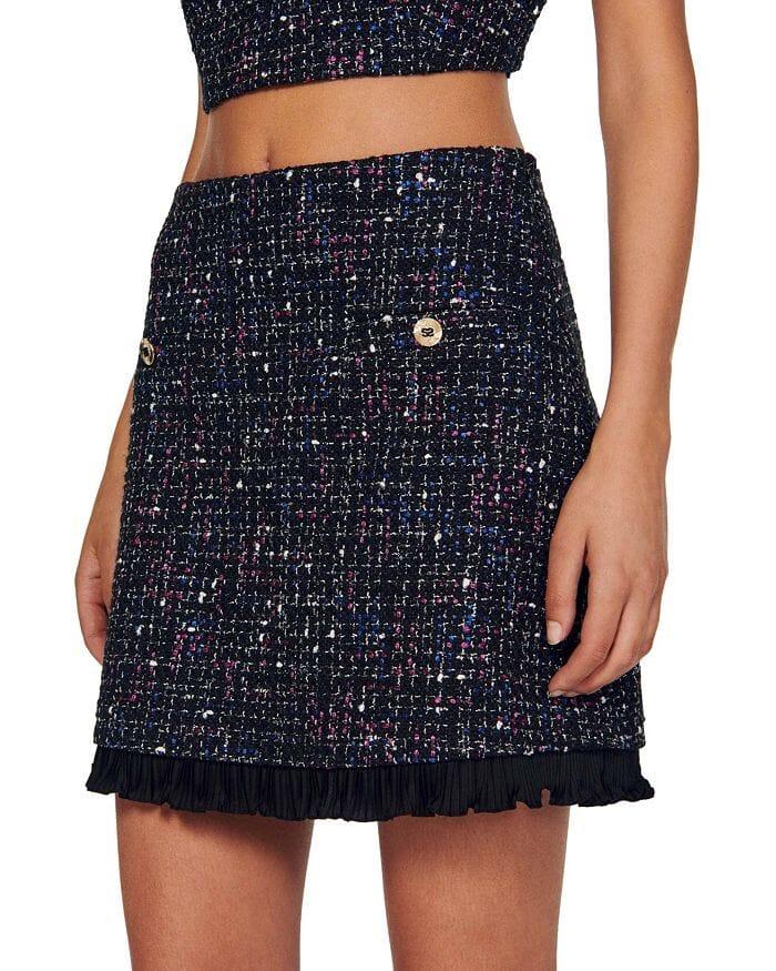 AIIZIE KEITHY RUFFLED TWEED SKIRT - product image