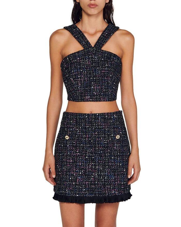 AIIZIE KEITHY RUFFLED TWEED SKIRT - product image