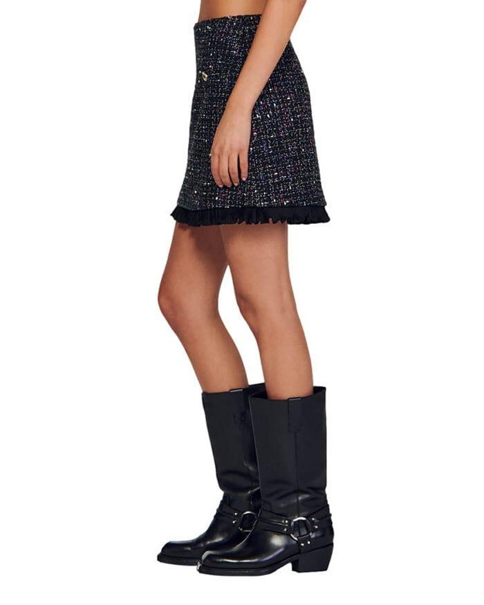 AIIZIE KEITHY RUFFLED TWEED SKIRT - product image