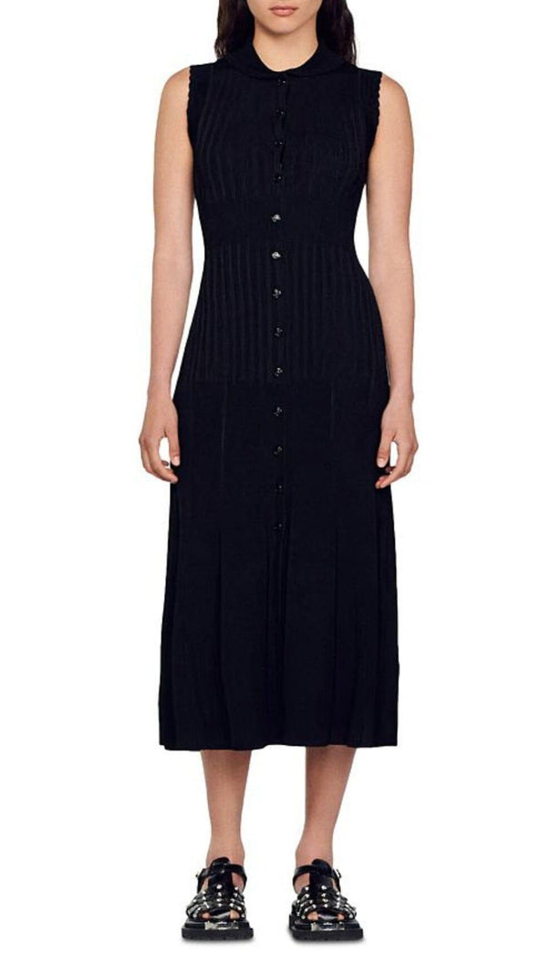AIIZIE LAURENE SLEEVELESS RIBBED KNIT MIDI DRESS - product image