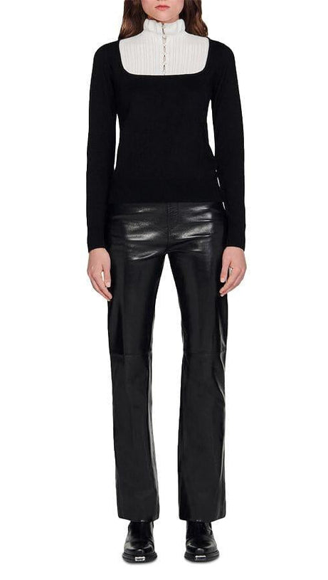 LENY MOCK NECK SWEATER