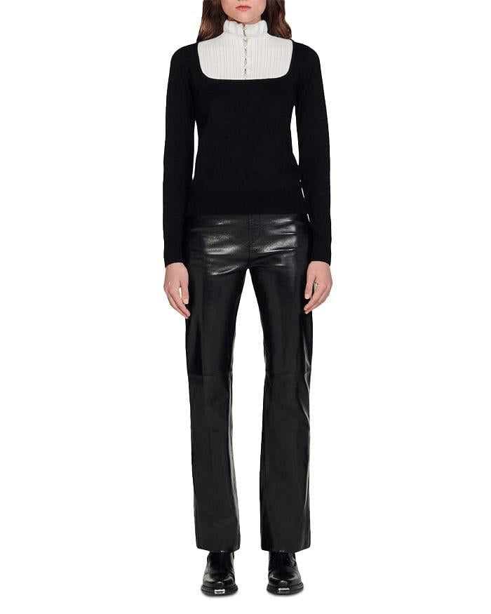AIIZIE LENY MOCK NECK SWEATER - product image