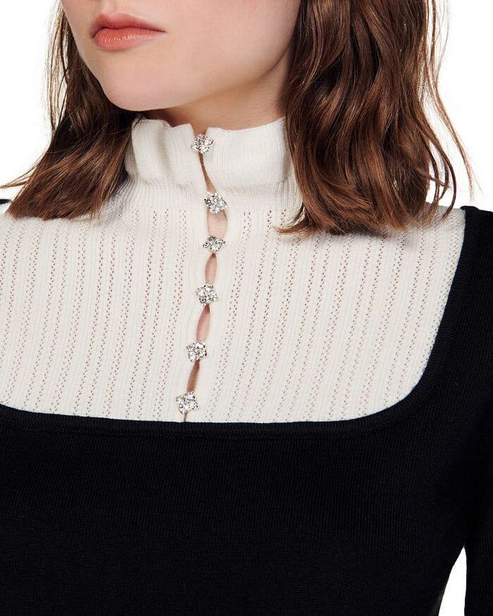 AIIZIE LENY MOCK NECK SWEATER - product image