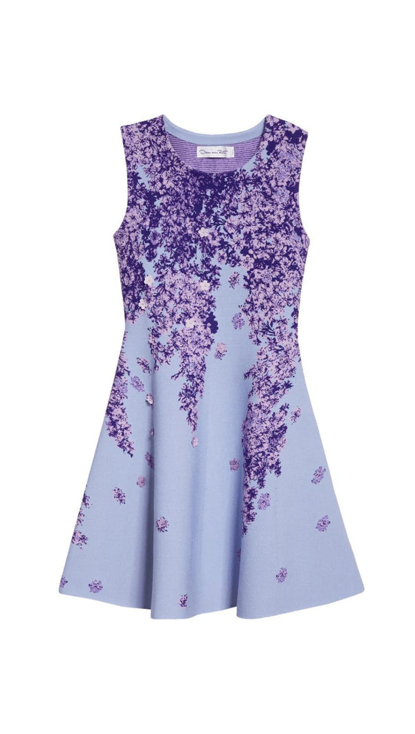 AIIZIE LILAC JACQUARD SLEEVELESS MINI DRESS - product image