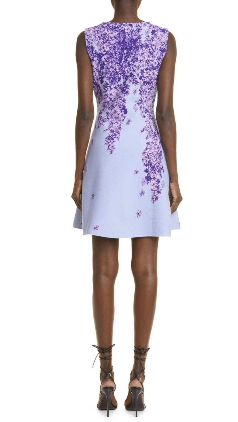 LILAC JACQUARD SLEEVELESS MINI DRESS