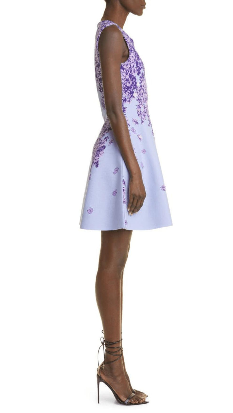 LILAC JACQUARD SLEEVELESS MINI DRESS
