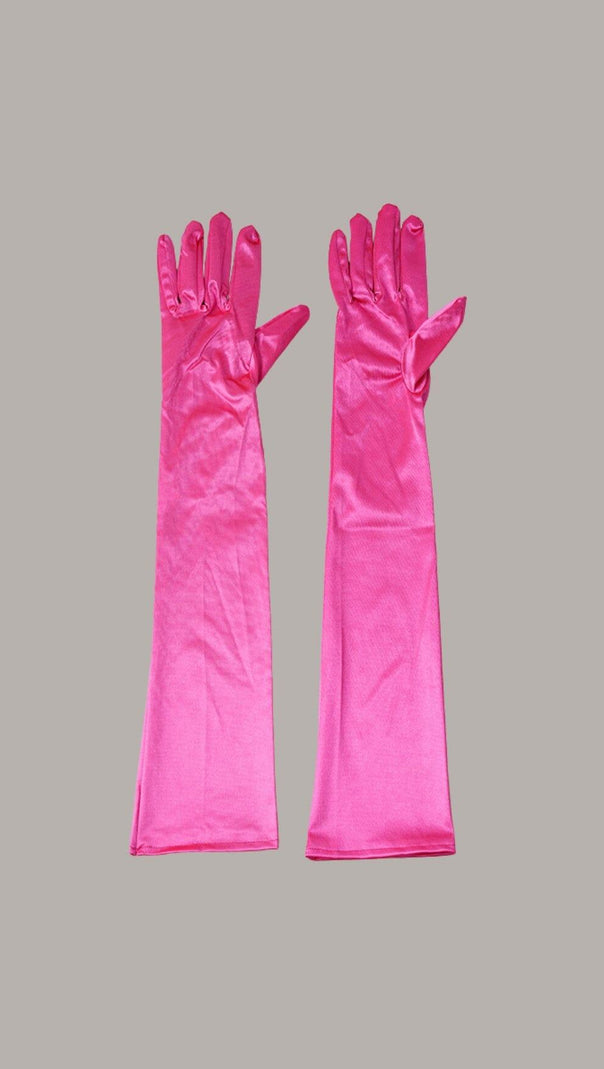 Long Rose-Red Gloves