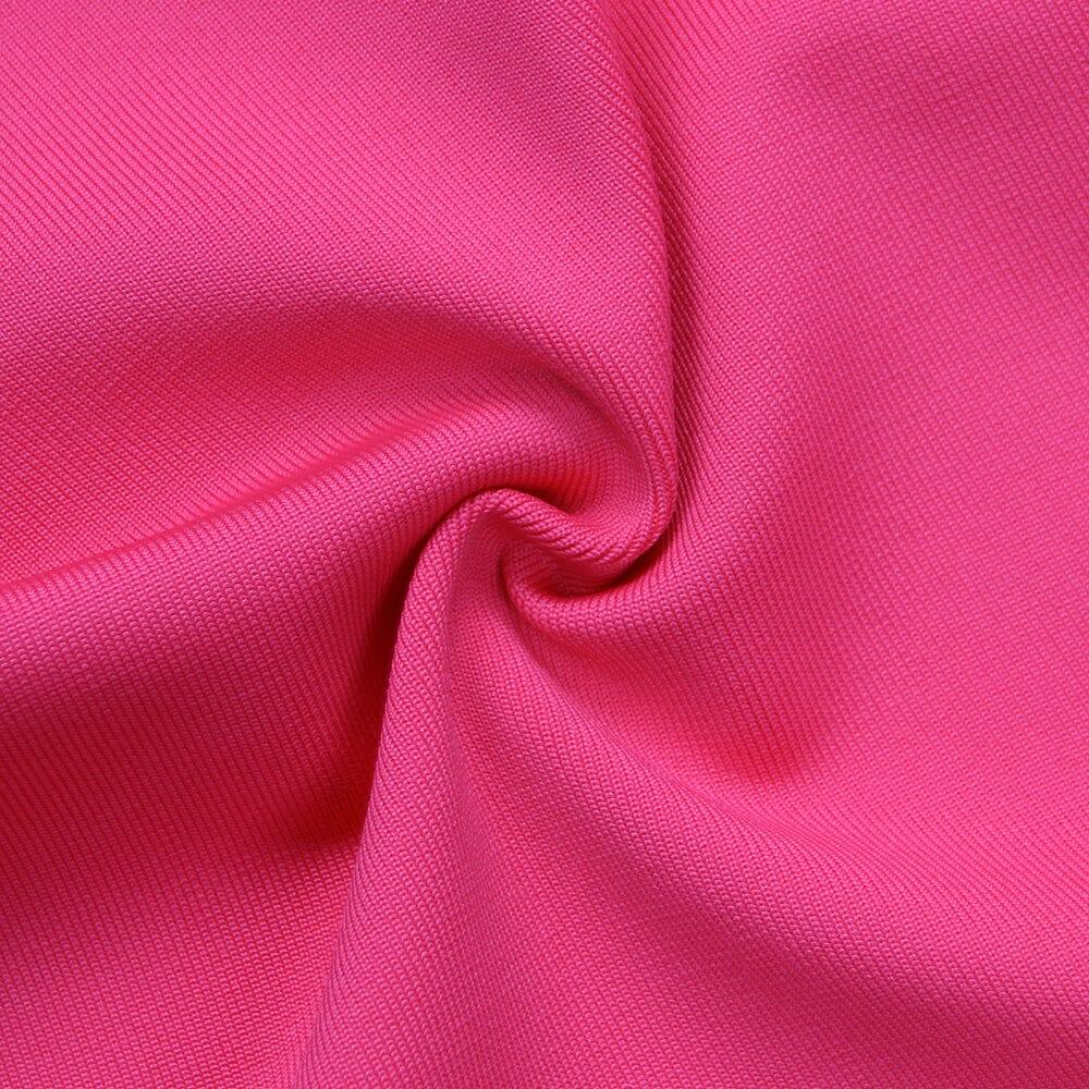 AIIZIE FEATHER BODYCON MAXI DRESS IN PINK - product image