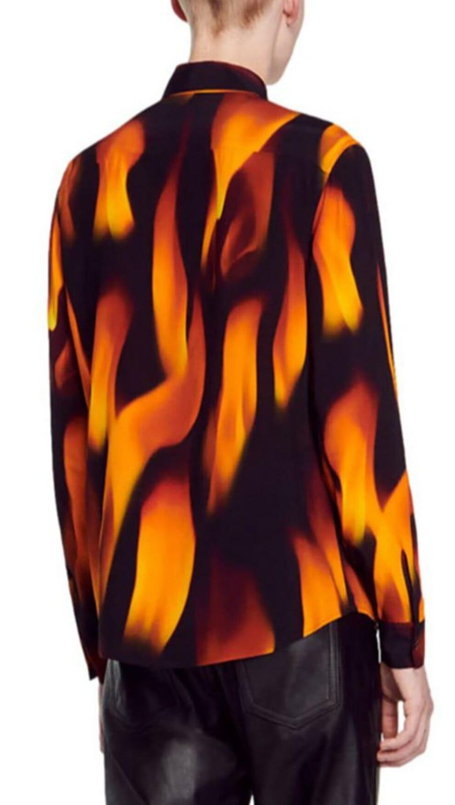 CAMICIA A MANICA LUNGA CON FIAMME 