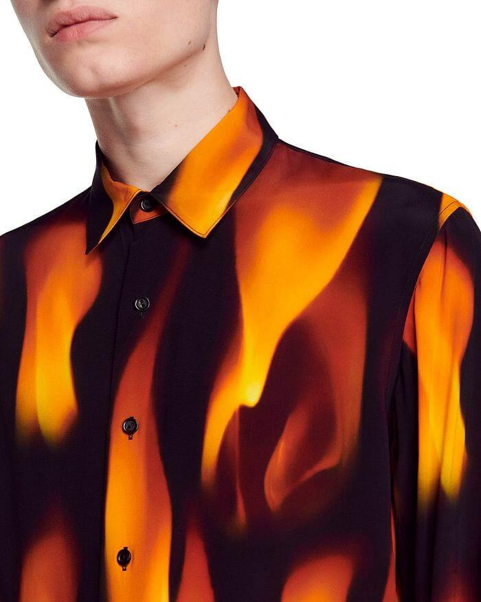 AIIZIE LONG SLEEVE FLAME SHIRT - product image