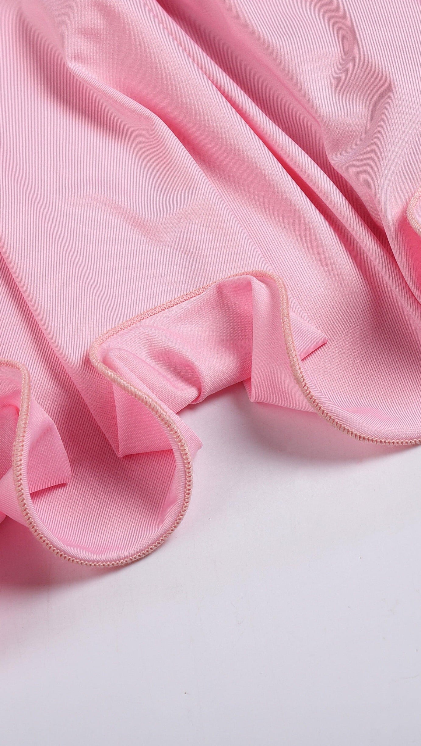 DEEP V-NECK RUFFLED FLORAL EMBELLISHED MAXI DRESS