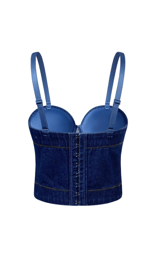 AIIZIE DISTRESSED BREATHABLE DIAMOND-ENCRUSTED FISHBONE CAMISOLE - product image