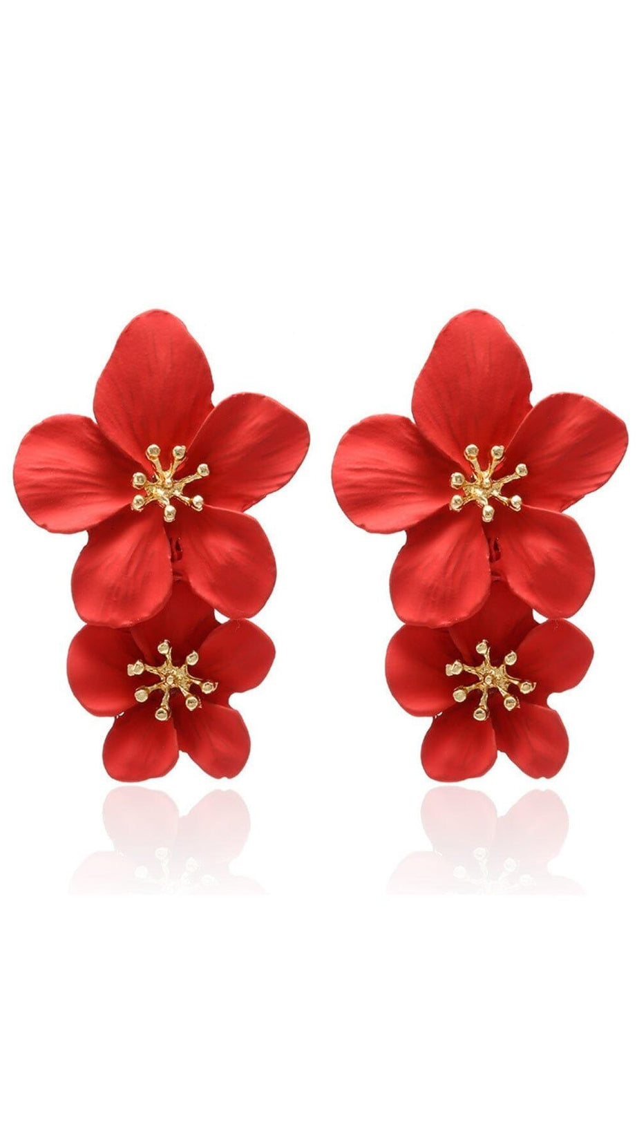 DOPPELTE BLUMENOHRRINGE 