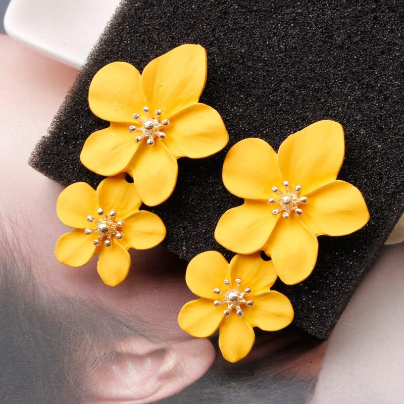 DOUBLE FLOWER EARRINGS