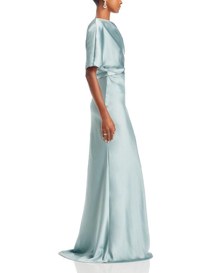 AIIZIE DRAPED SATIN ONE SHOULDER DRESS - product image