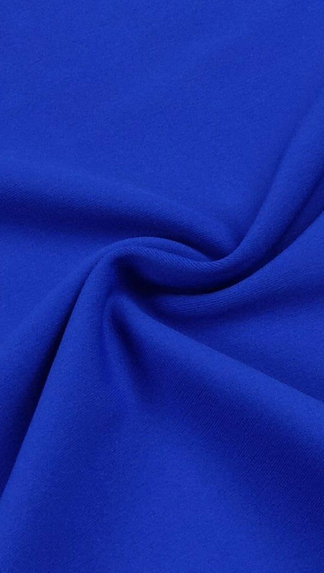 ABITO CORSETTO IN RASO SPACCATO BLU