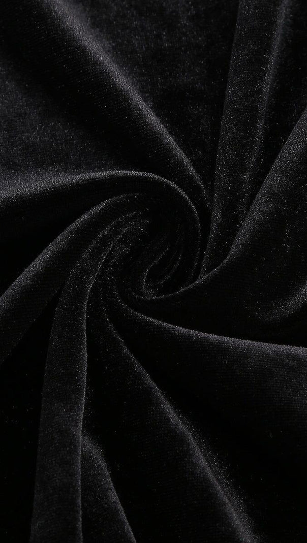 AIIZIE ELEGANT BLACK SEXY HOLLOW OUT ROBE HIGH SLIT MAXI DRESS - product image