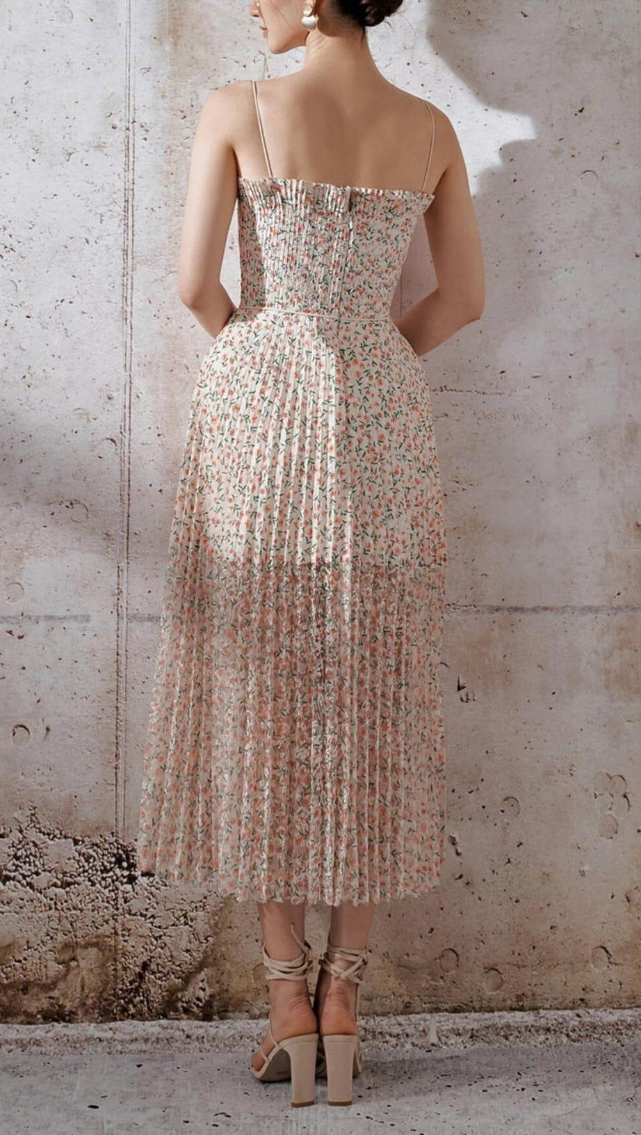 ELEGANT STRAPPY FLORAL DRESS