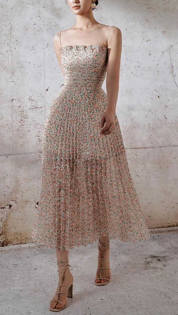 AIIZIE ELEGANT STRAPPY FLORAL DRESS - product image