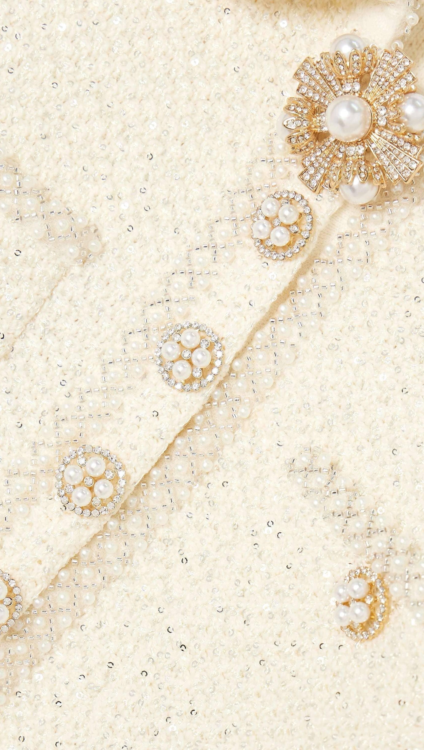 EMBELLISHED SEQUINED BOUCLÉ-KNIT MINI DRESS