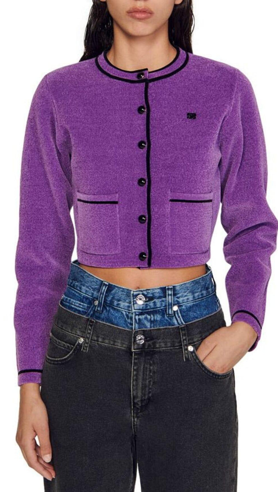 FIRSTY CROPPED CARDIGAN SWEATER