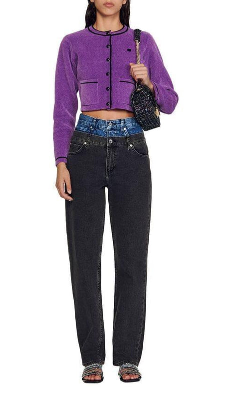 FIRSTY CROPPED CARDIGAN SWEATER