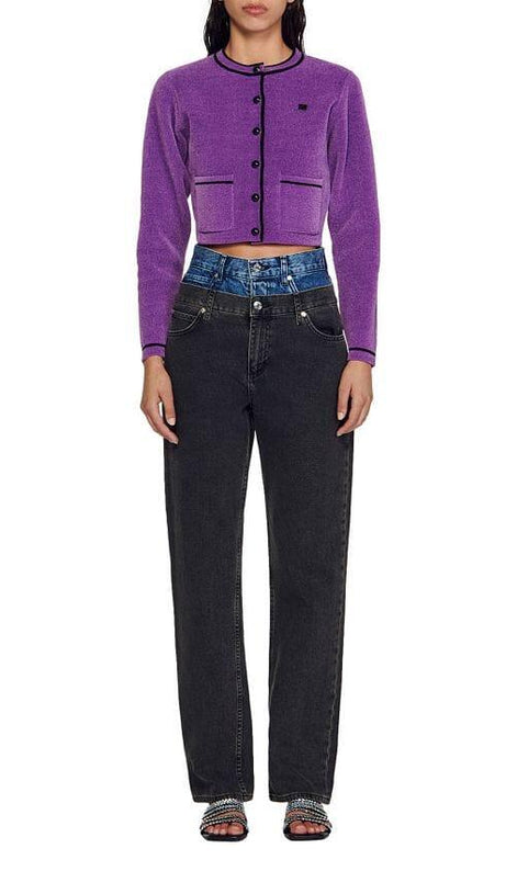 FIRSTY CROPPED CARDIGAN SWEATER