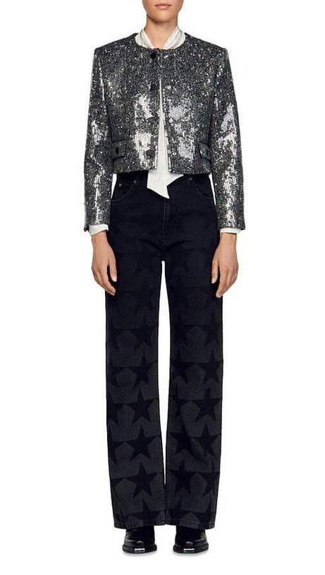 GIACCA CORTA CON PAILLETTES FUNN 