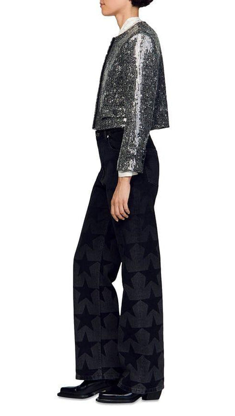 GIACCA CORTA CON PAILLETTES FUNN 