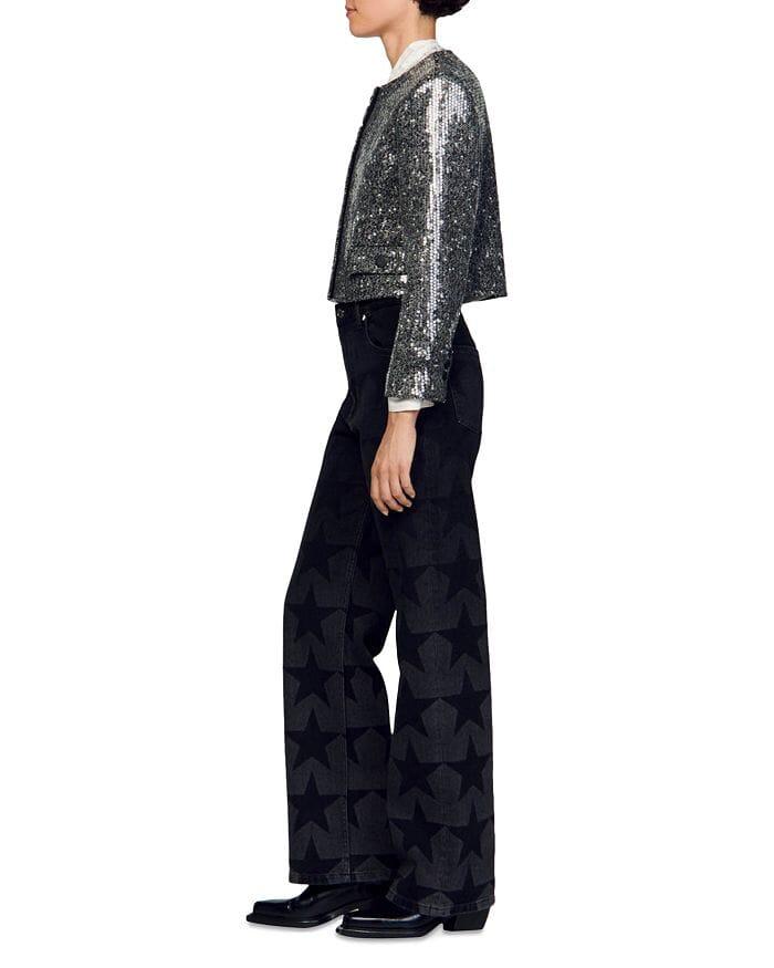 AIIZIE FUNN SEQUINED CROPPED JACKET - product image