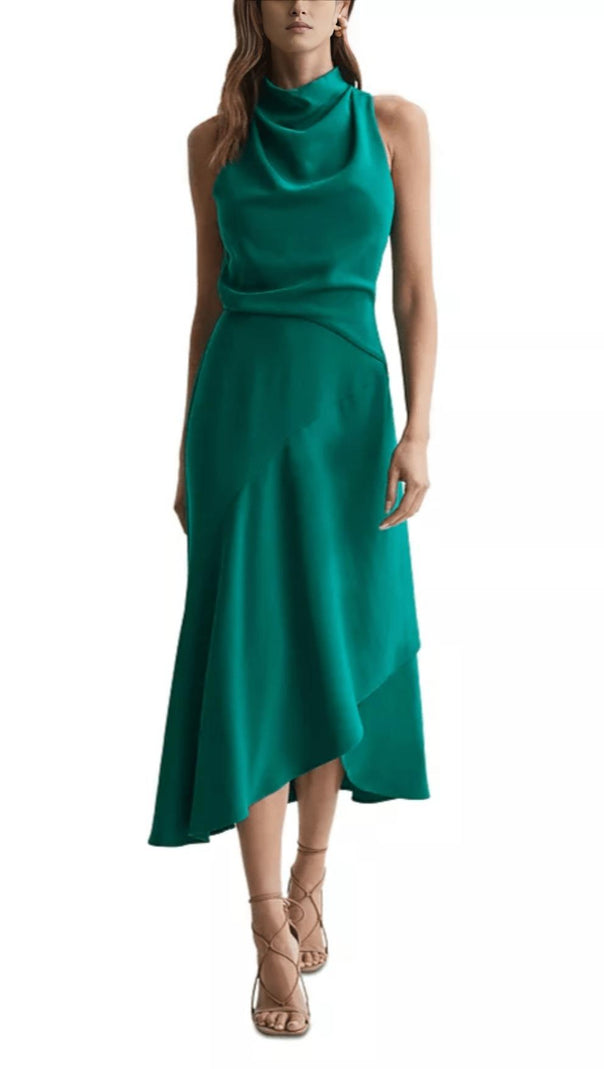AIIZIE GIANA MIDI DRESS IN GREEN - product image