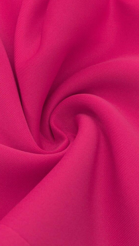 BANDAGE V NECK JUMPSUIT IN ROSE RED